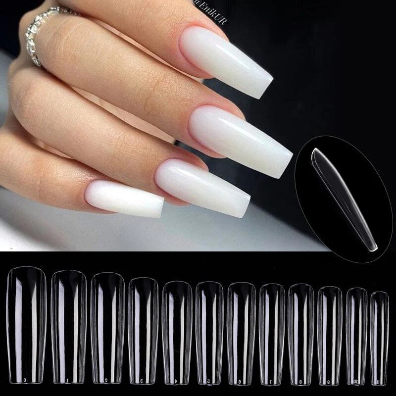 48pcs Almond Transparent False Nail Tips - Image 8