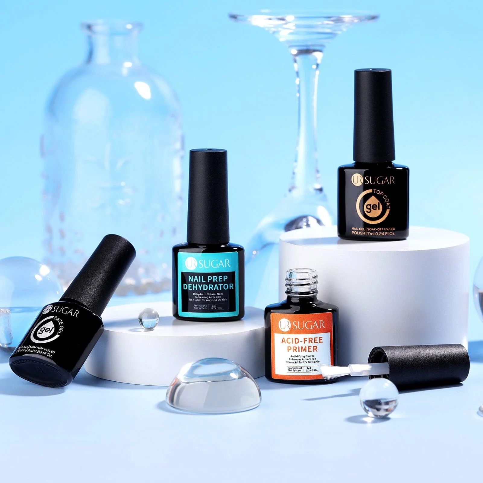 4pcs Gel Set Base Top Primer Dehydrator 7ml - Image 4