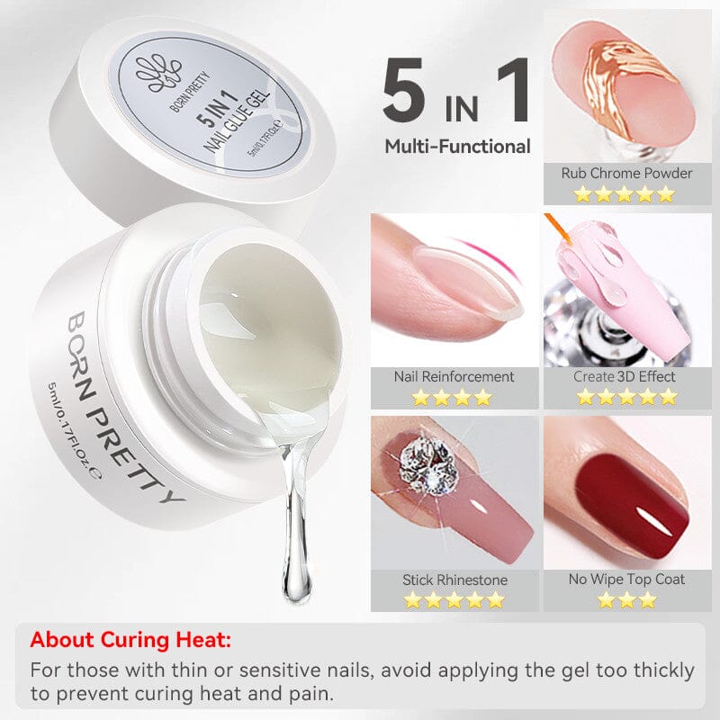 5 in 1 Nail Glue Gel 5ml - Image 6