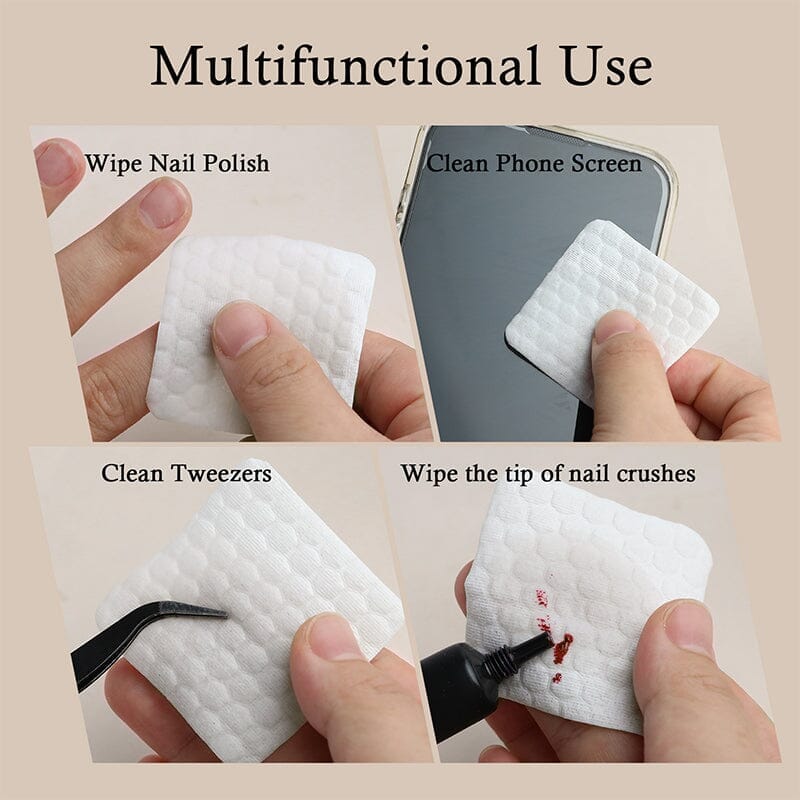 200pcs Nail Cleaning Cotton Pads - Image 8