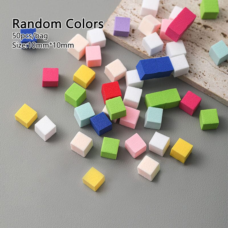50pcs Blue Mini Square Soft Sponges - Image 17