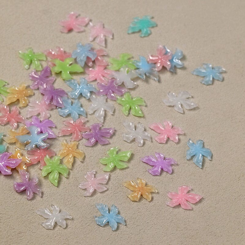 50pcs Multicolor Lily Spring 3D Nail Decorations - Image 4