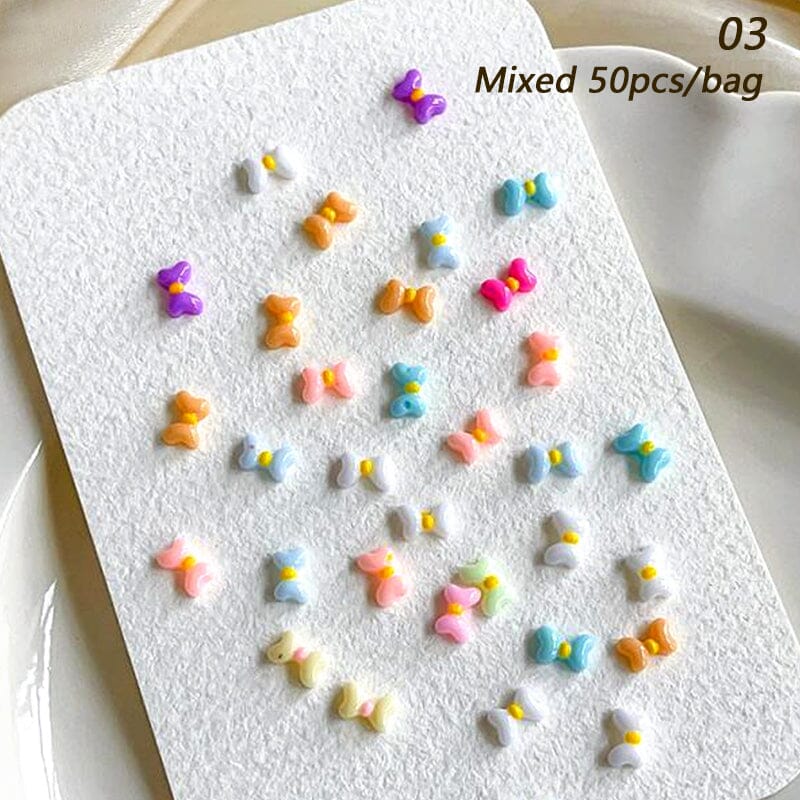 50pcs Resin Ice Transparent Bowknot 3D Nail Decorations - Image 12