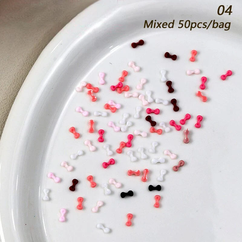 50pcs Resin Ice Transparent Bowknot 3D Nail Decorations - Image 13