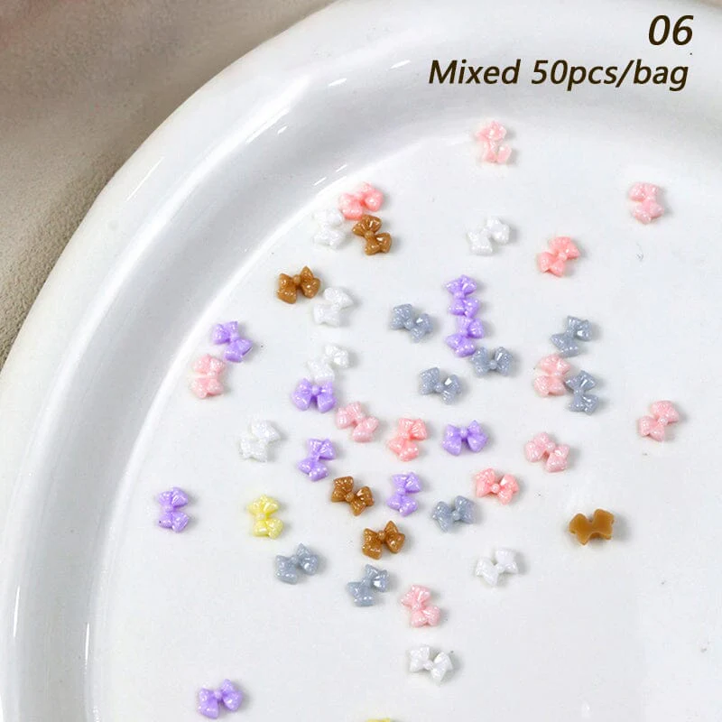 50pcs Resin Ice Transparent Bowknot 3D Nail Decorations - Image 15