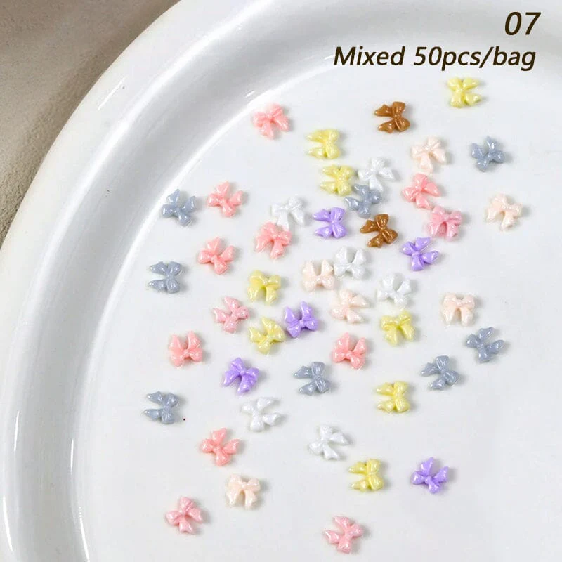 50pcs Resin Ice Transparent Bowknot 3D Nail Decorations - Image 16