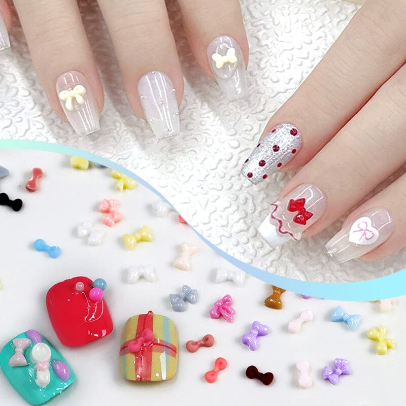 50pcs Resin Ice Transparent Bowknot 3D Nail Decorations - Image 4