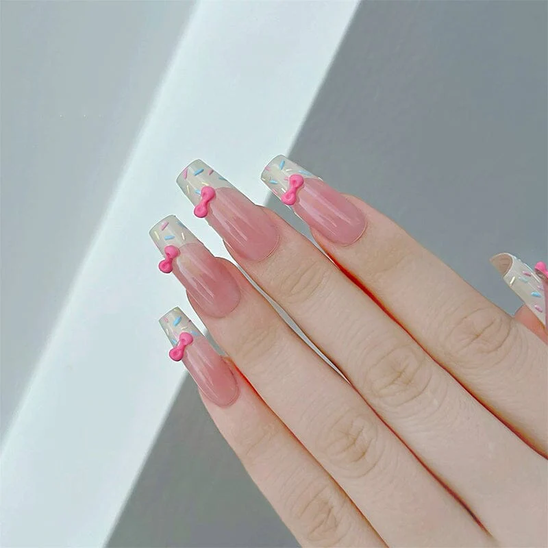 50pcs Resin Ice Transparent Bowknot 3D Nail Decorations - Image 8