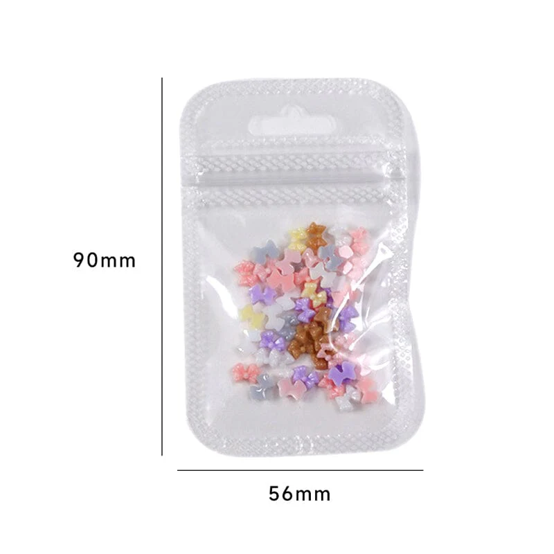 50pcs Resin Ice Transparent Bowknot 3D Nail Decorations - Image 9