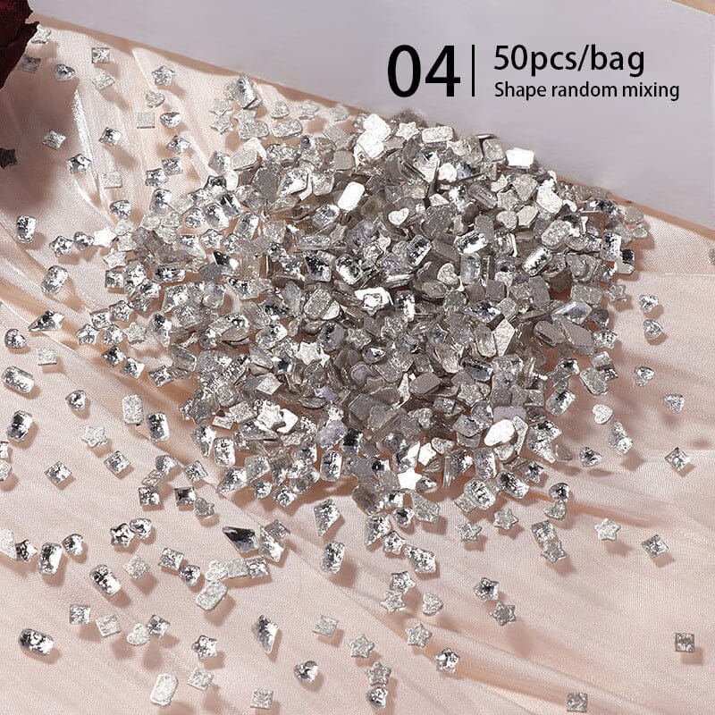 50pcs Silver Nail Rhinestones 04 - Image 4