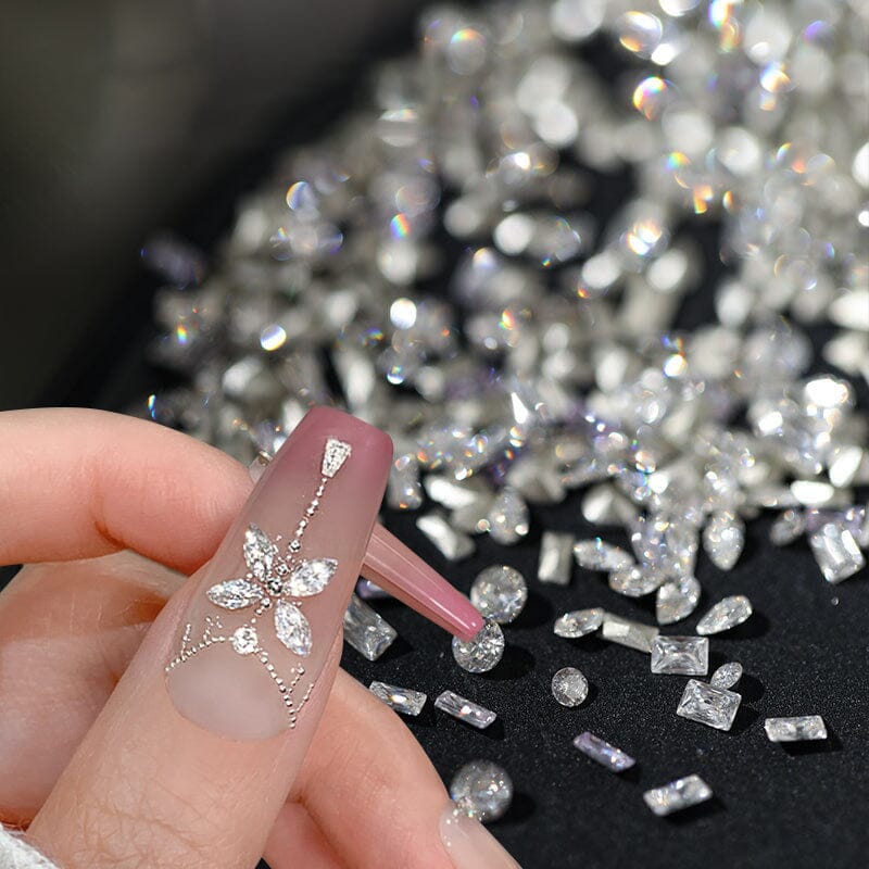 50pcs Silver Nail Rhinestones 04 - Image 5