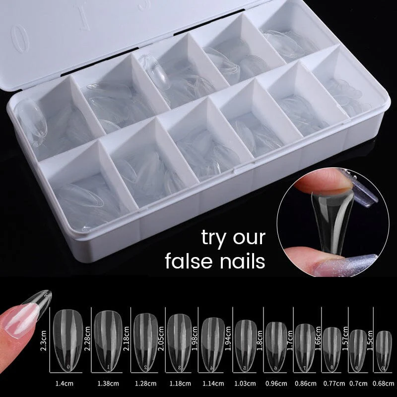 550pcs Almond Soft Gel Tips - Image 3