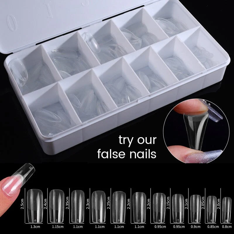 550pcs Medium Square Soft Gel Tips - Image 7