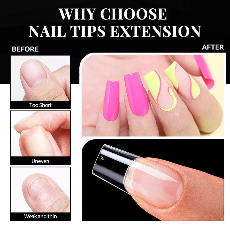 550pcs Medium Square Soft Gel Tips - Image 9