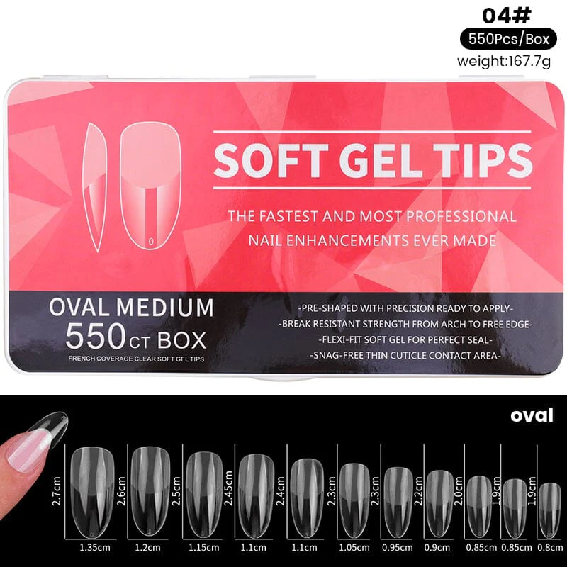 550pcs Soft Gel Tips - Image 14