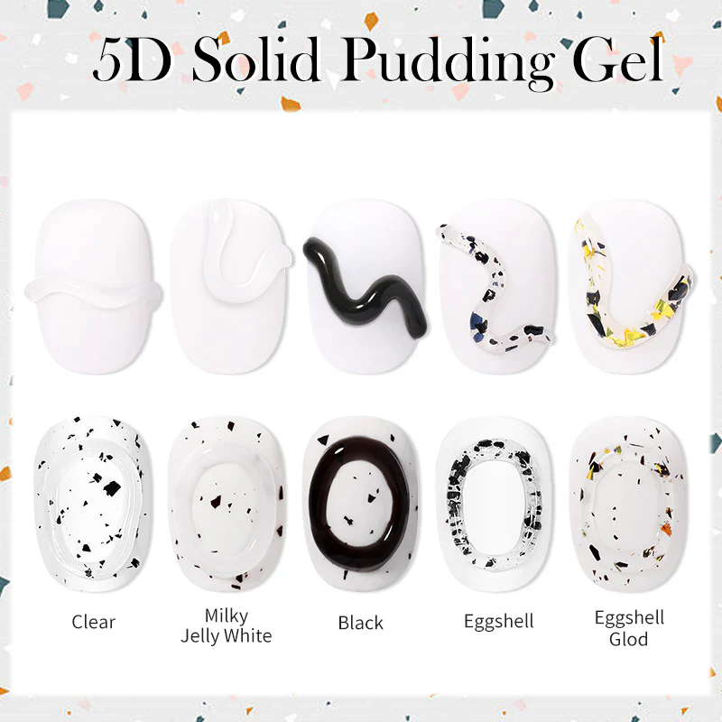 5D Solid Pudding Gel Black 10ml - Image 10