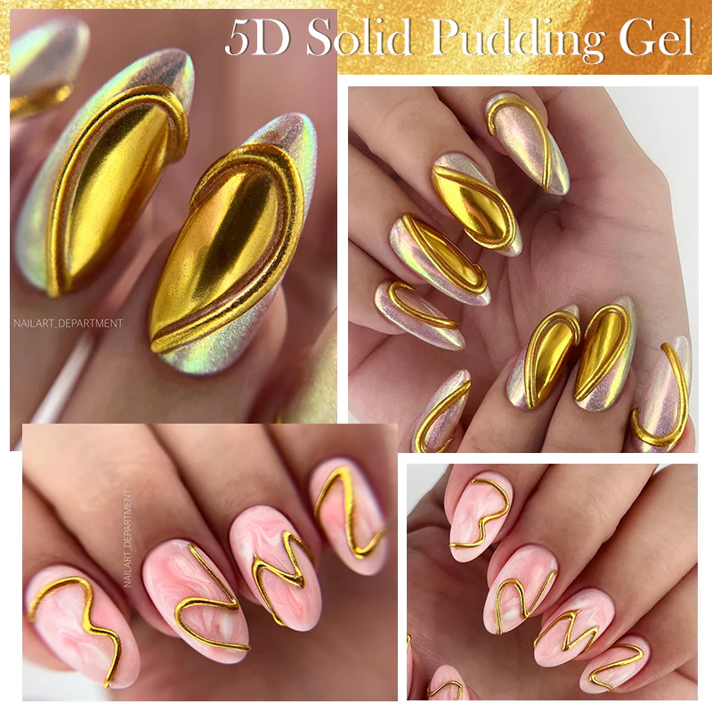 5D Solid Pudding Gel Black 10ml - Image 4