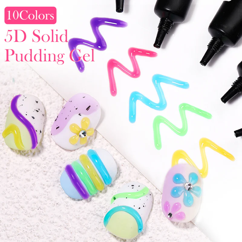 5D Solid Pudding Gel Black 10ml - Image 5
