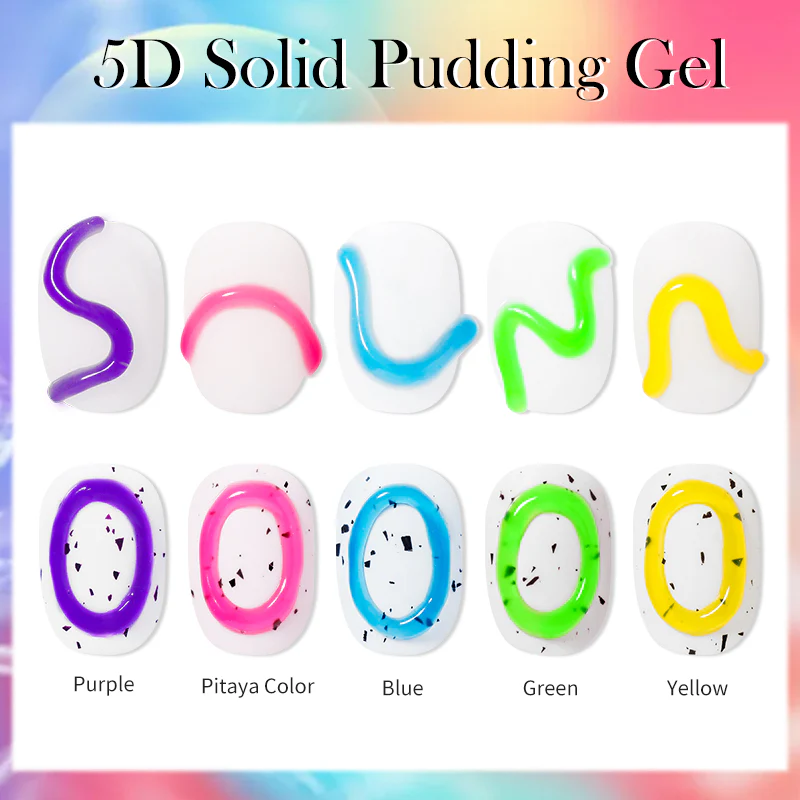 5D Solid Pudding Gel Black 10ml - Image 8