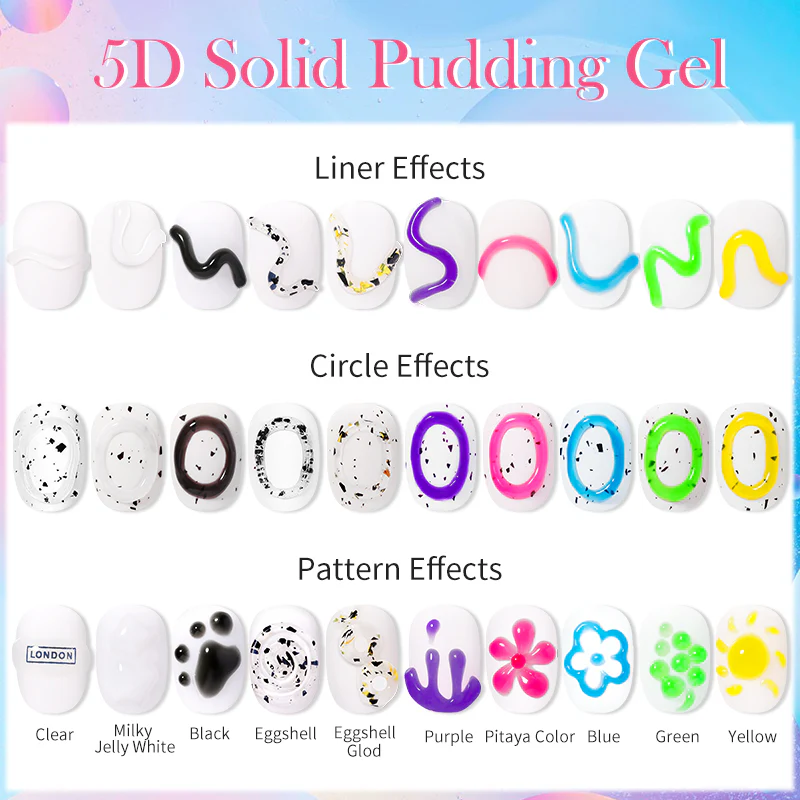 5D Solid Pudding Gel Black 10ml - Image 9
