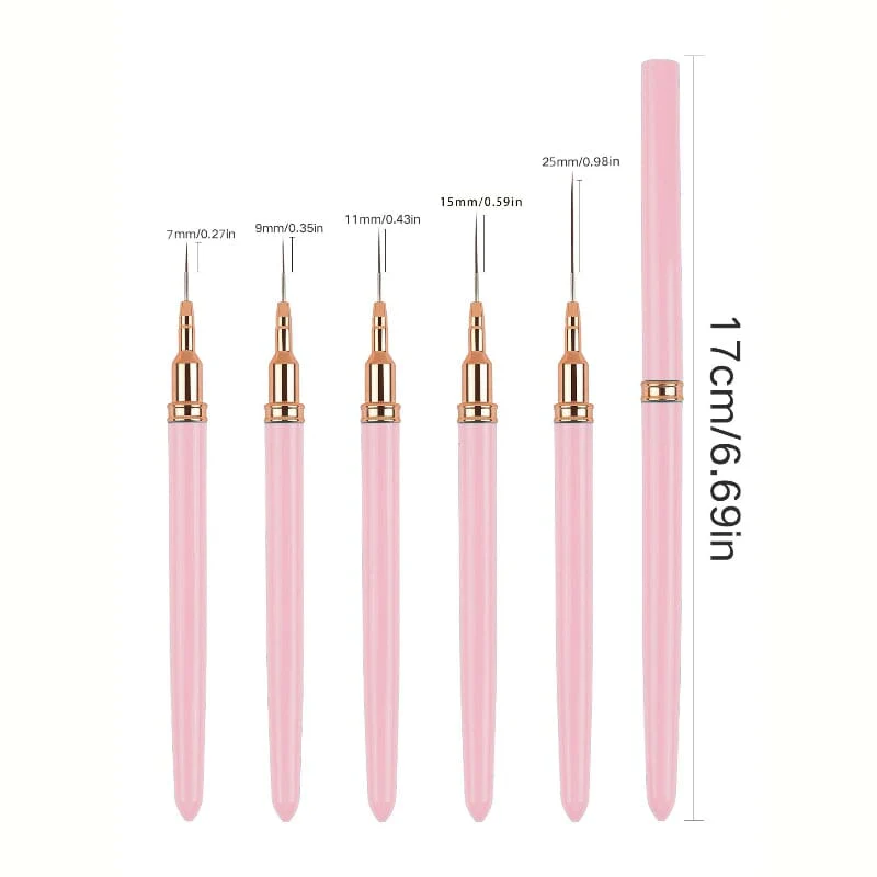 5pcs Liner Nail Brush Set - Image 5