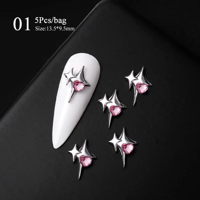 5pcs Rhinestones Metal Nail Decorations - Image 11