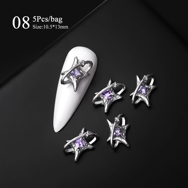 5pcs Rhinestones Metal Nail Decorations - Image 16