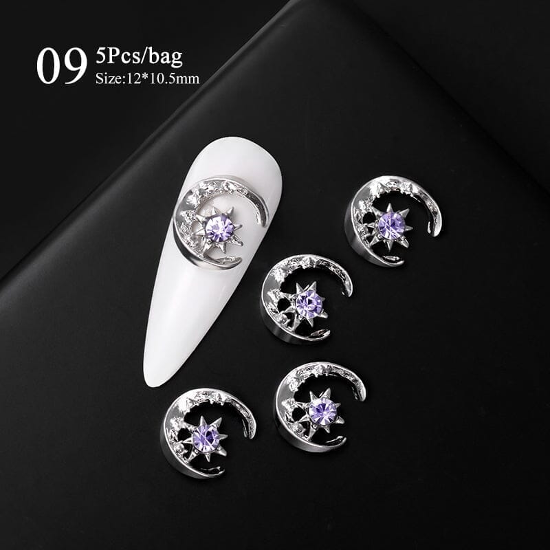 5pcs Rhinestones Metal Nail Decorations - Image 17