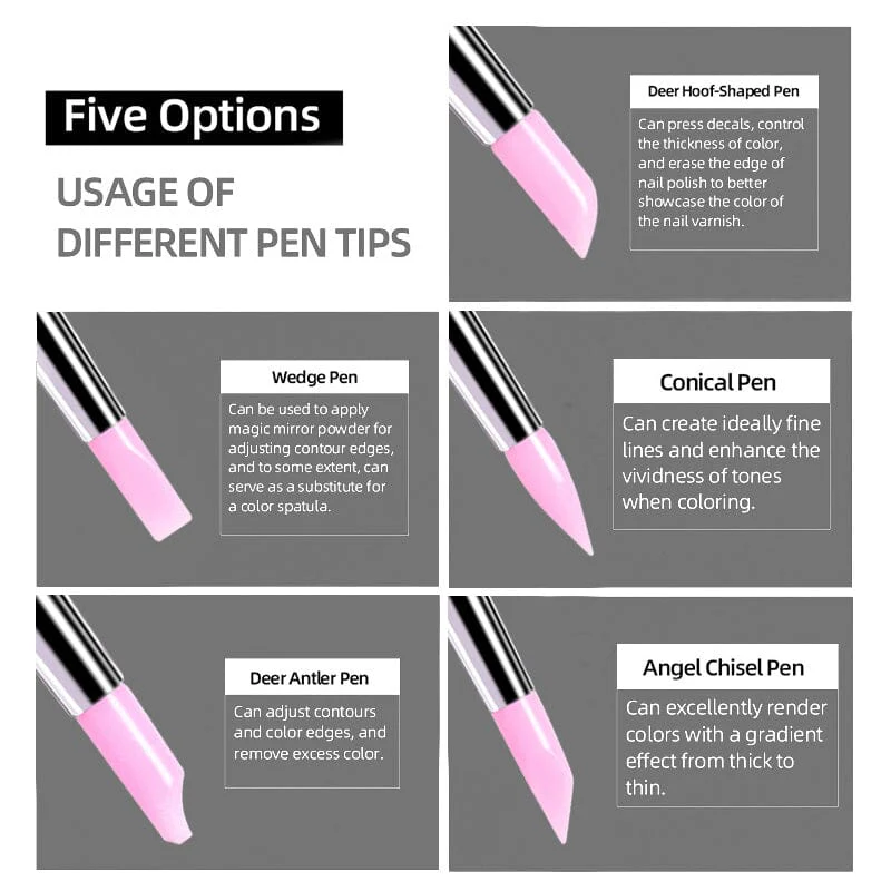 5pcs Silicon Pressing Pen Set - Image 6