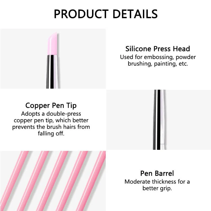 5pcs Silicon Pressing Pen Set - Image 7