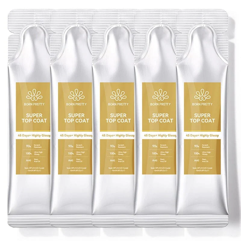 5pcs Super Top Coat 15ml (Bag)