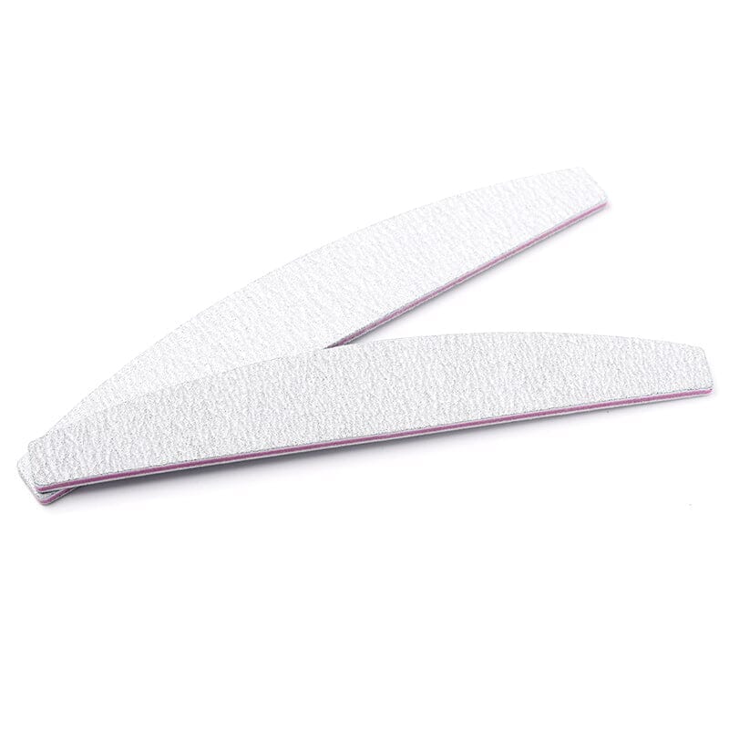 5pcs White Curved Nail Files 100/180 - Image 5