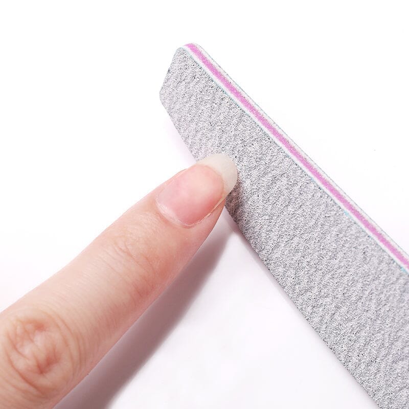 5pcs White Curved Nail Files 100/180 - Image 6