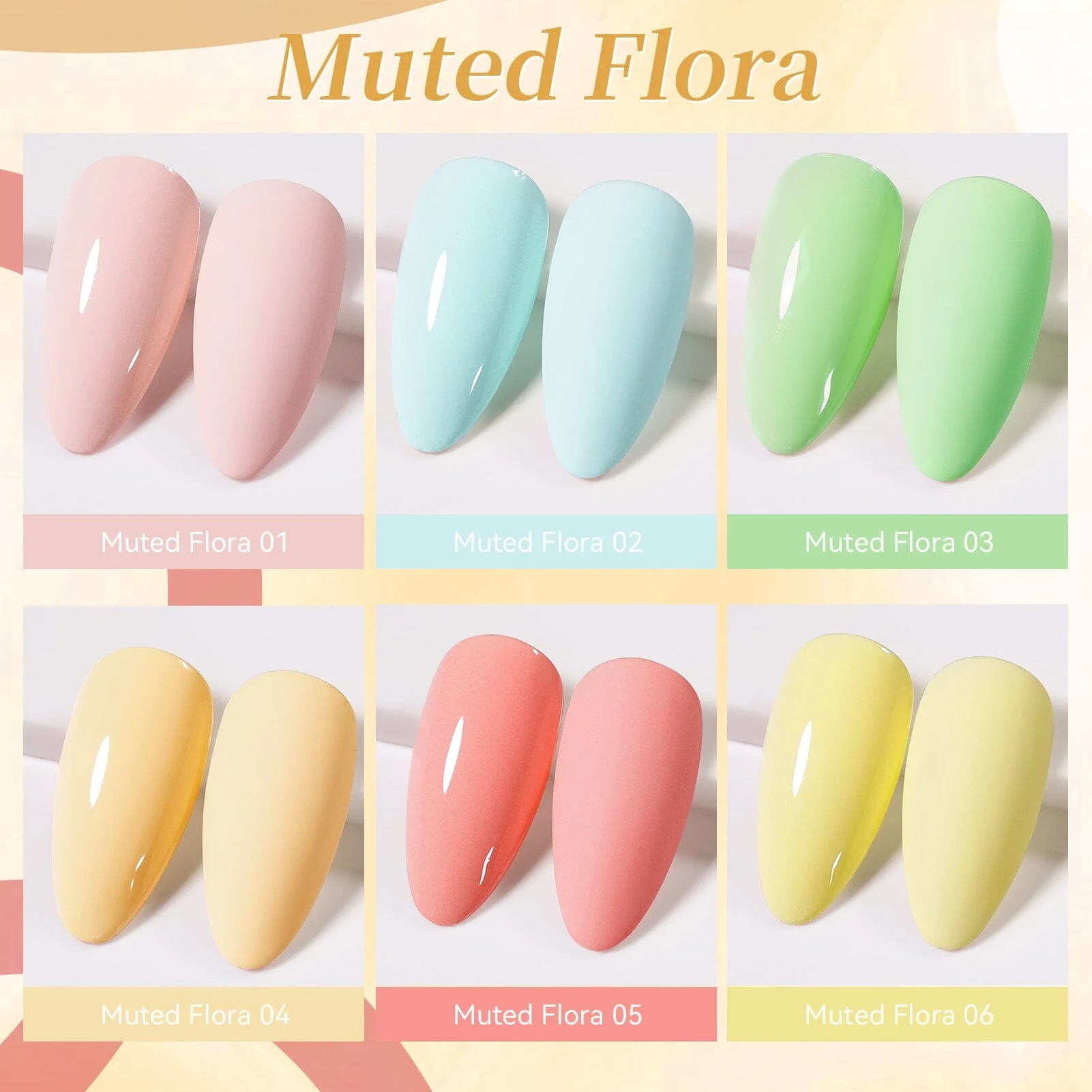 6 Bottles Color Gel Polish Set 7ml - Image 4