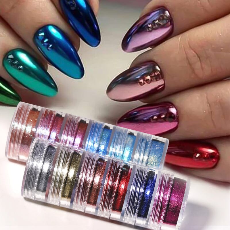 6 Boxes Chrome Nail Powder Set - Image 2