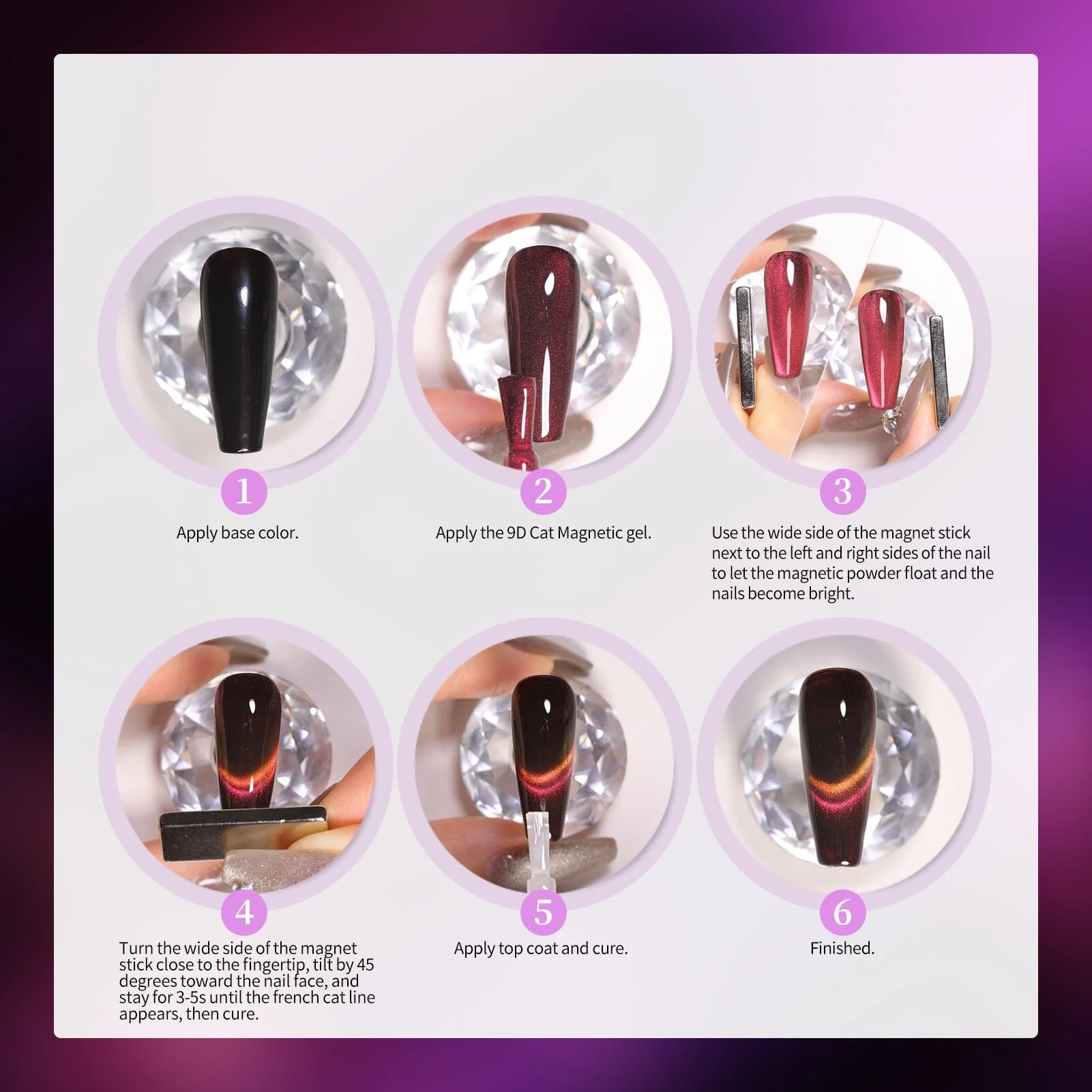 6 Colors 9D Cat Magnetic Gel M05 Polaris 7ml - Image 10