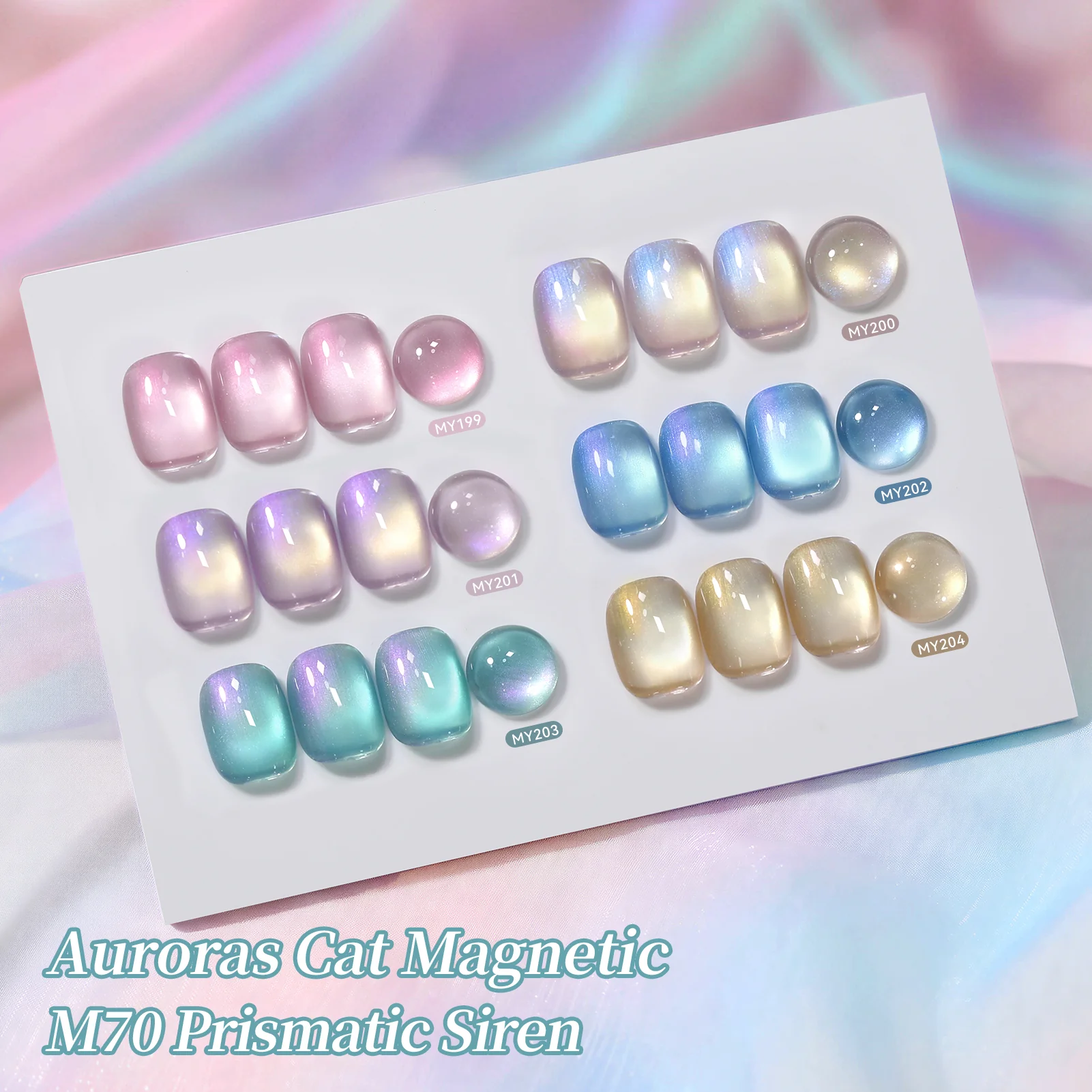 6 Colors Aurora Cat Magnetic Gel M70 Prismatic Siren 7ml - Image 7