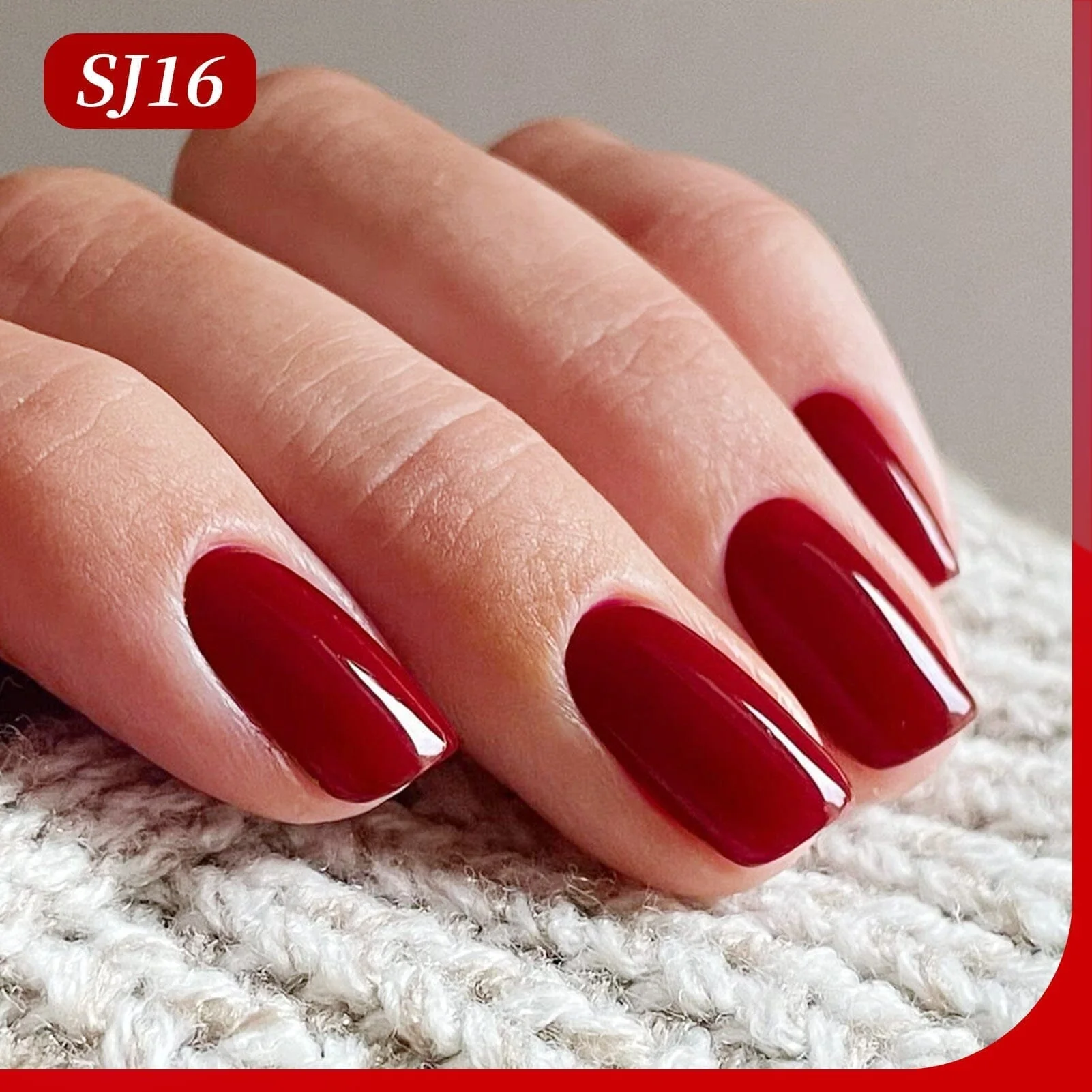 Color Nail Gel SJ16 Burnt Ruby 15ml - Image 3