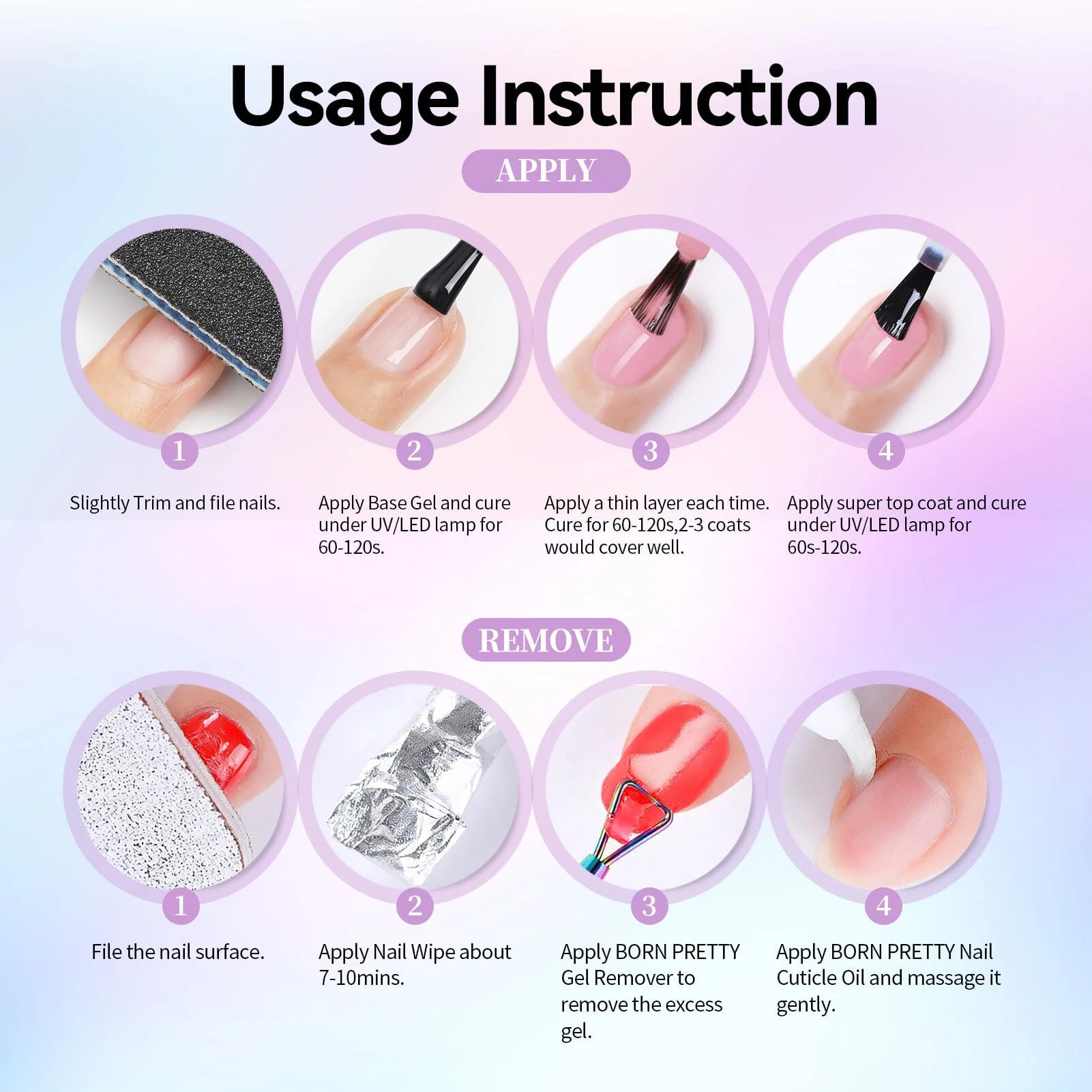6 Colors Color Changing Gel Polish Set T17 ThermoScape 7ml - Image 6
