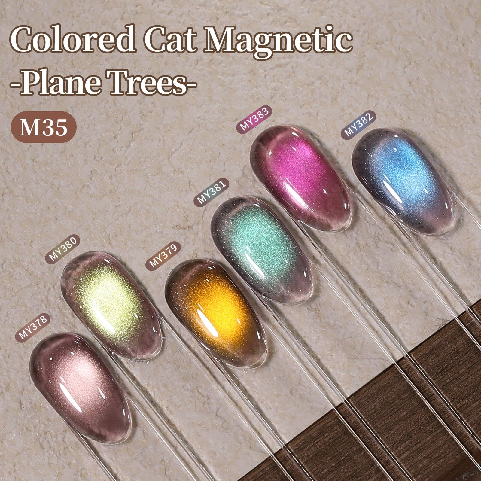 6 Colors Colored Cat Magnetic Gel M35 Plane Trees 7ml - Image 5