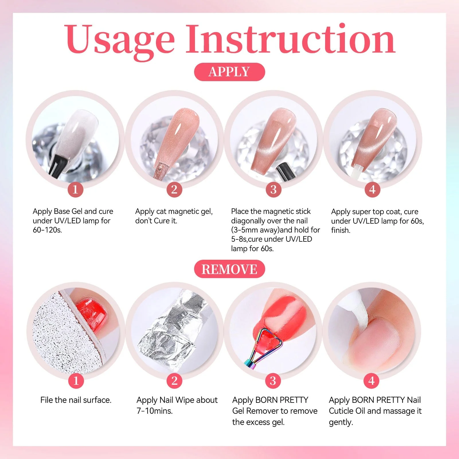 6 Colors Colored Cat Magnetic Gel Summer Light 15ml - Image 11