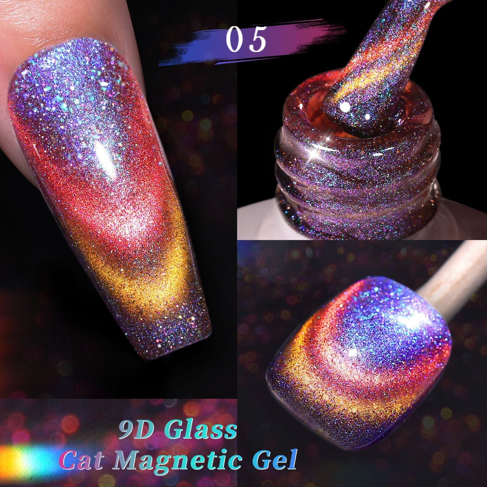 6 Colors Colored Cat Megnetic Gel M12 Reflective Glass 7ml - Image 9