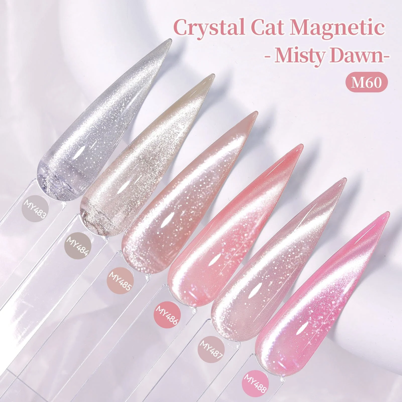 6 Colors Crystal Cat Magnetic Gel M60 Misty Dawn 7ml - Image 4