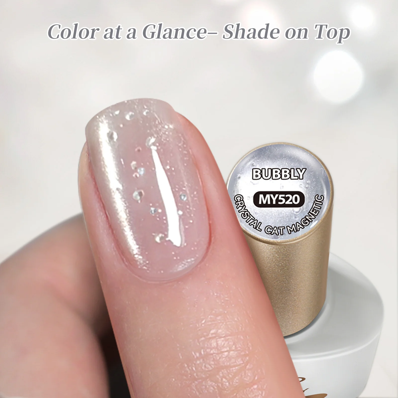 6 Colors Crystal Cat Magnetic Gel M65 Bubbly 7ml - Image 7