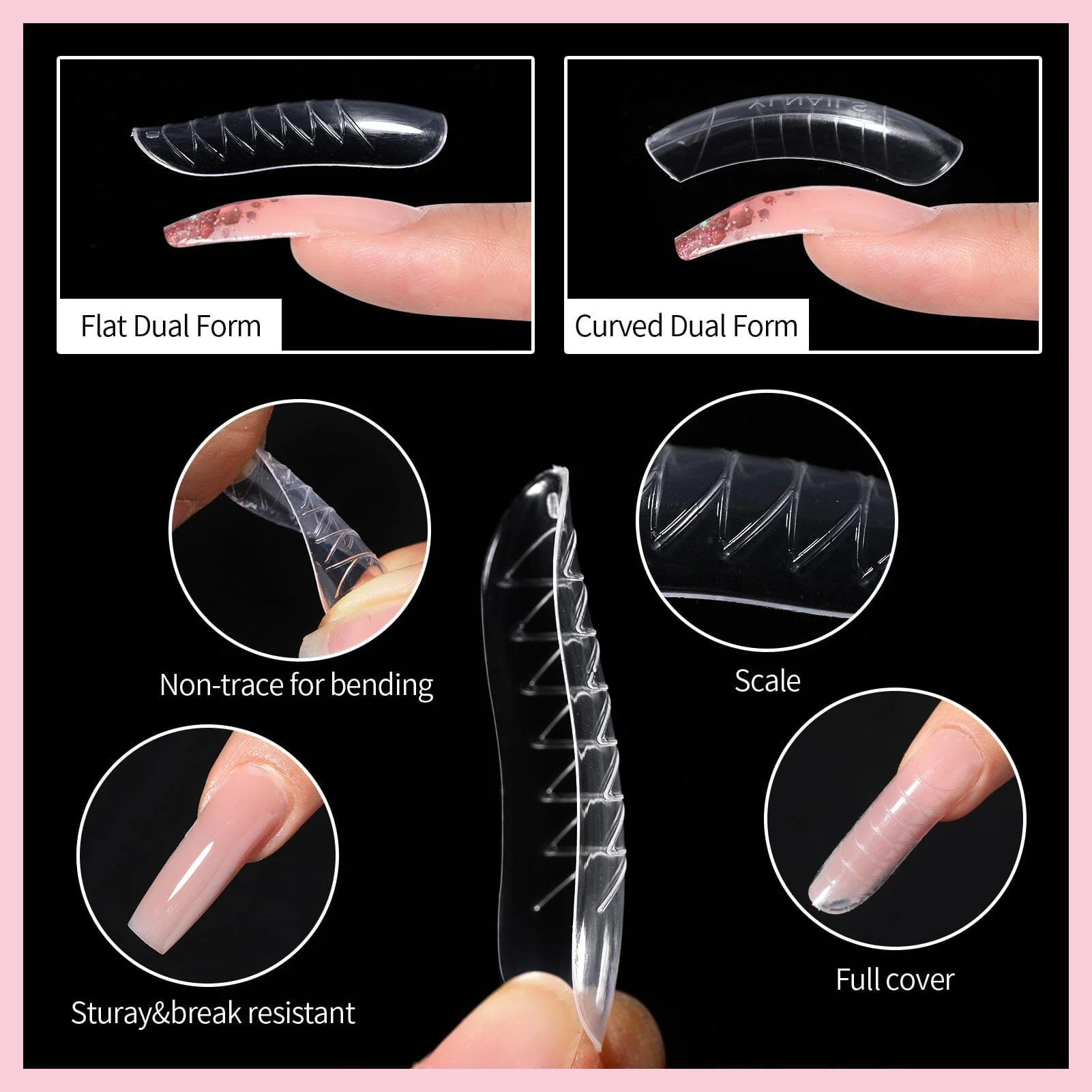 6 Colors Extension Nail Gel Starter Kit Flexible Rose 15ml - Image 7