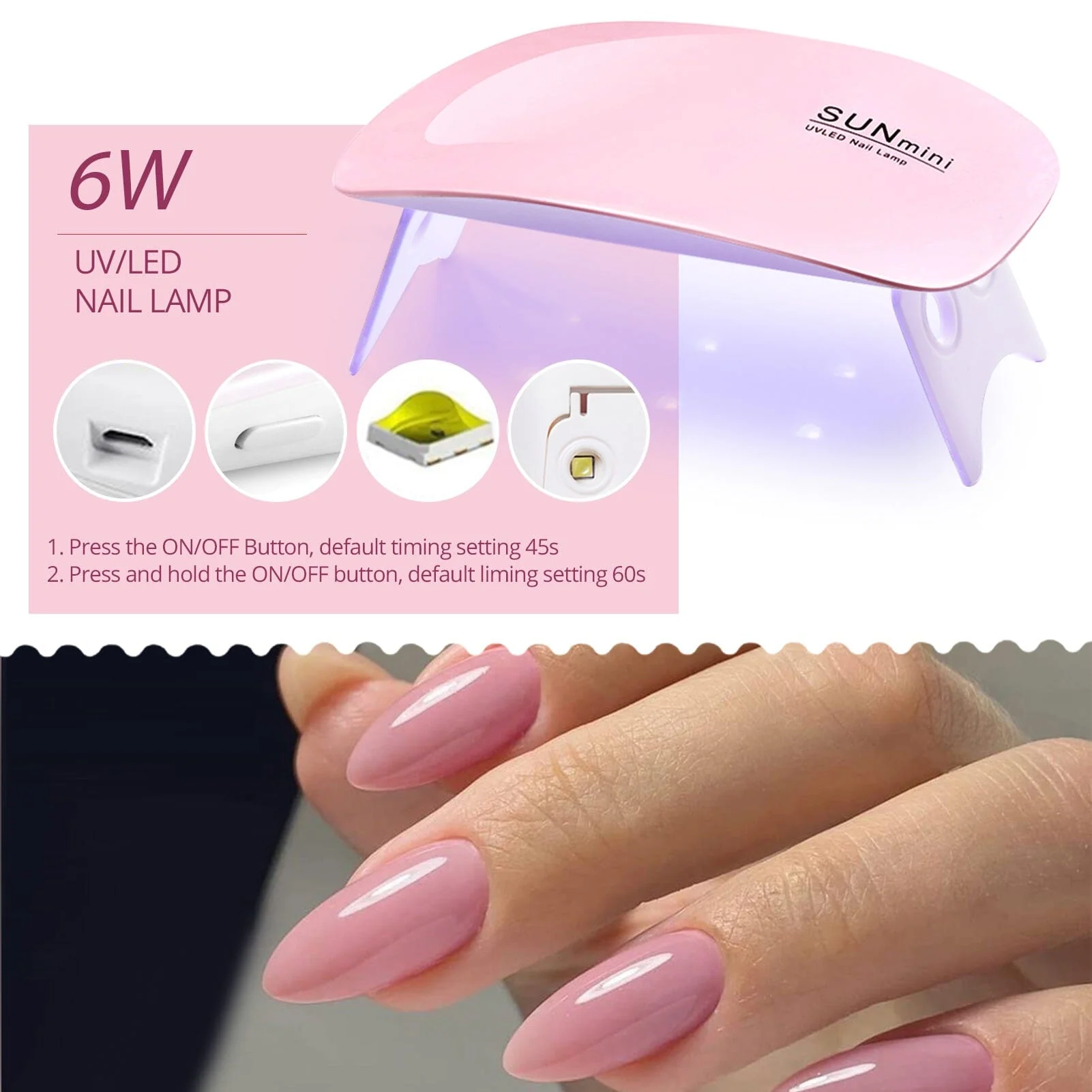 6 Colors Extension Nail Gel Starter Kit Flexible Rose 15ml - Image 9