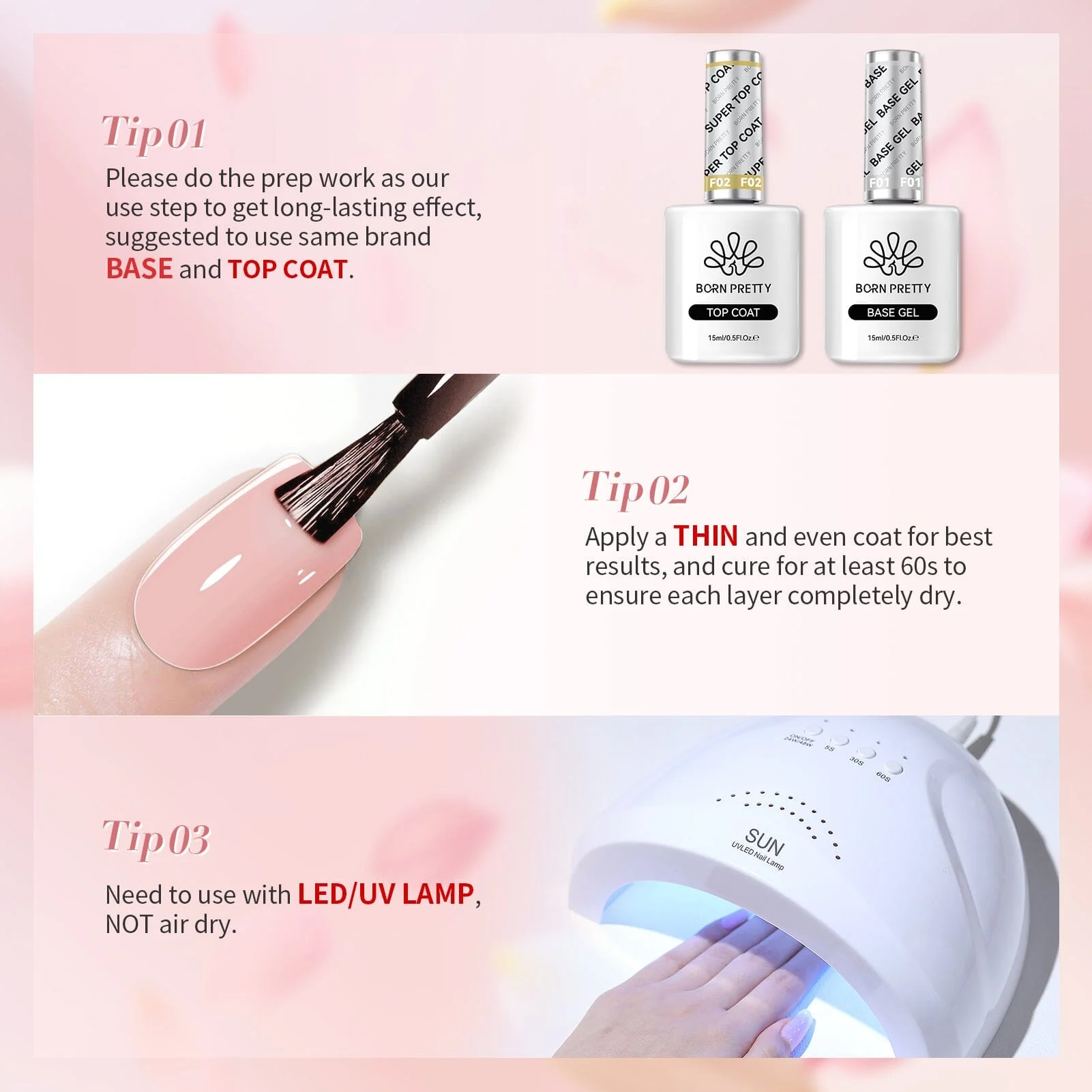 6 Colors Gel Polish S03 Cupid's Whisper 7ml - Image 9