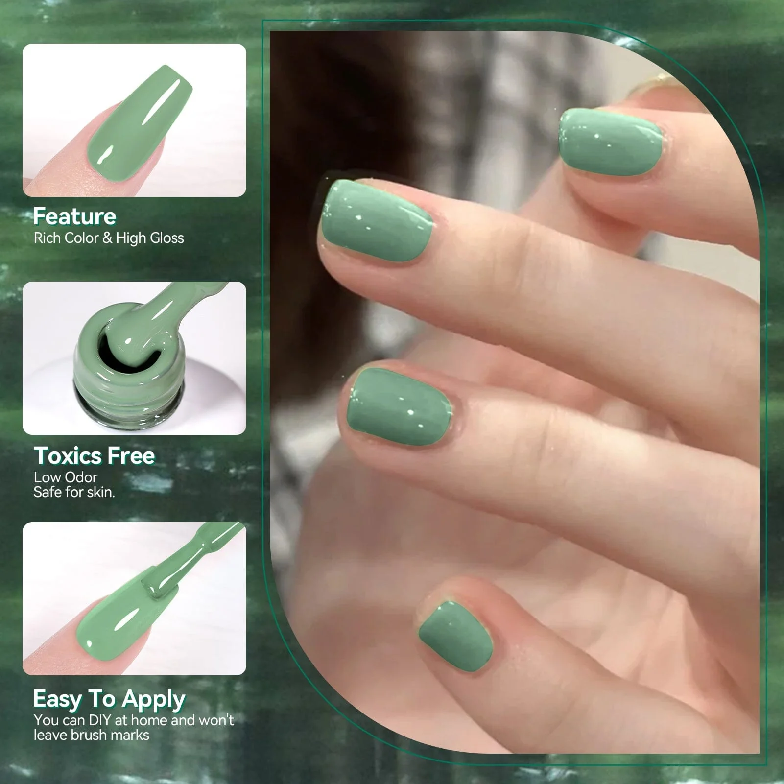 6 Colors Gel Polish S06 Amazon Rainforest 7ml - Image 4