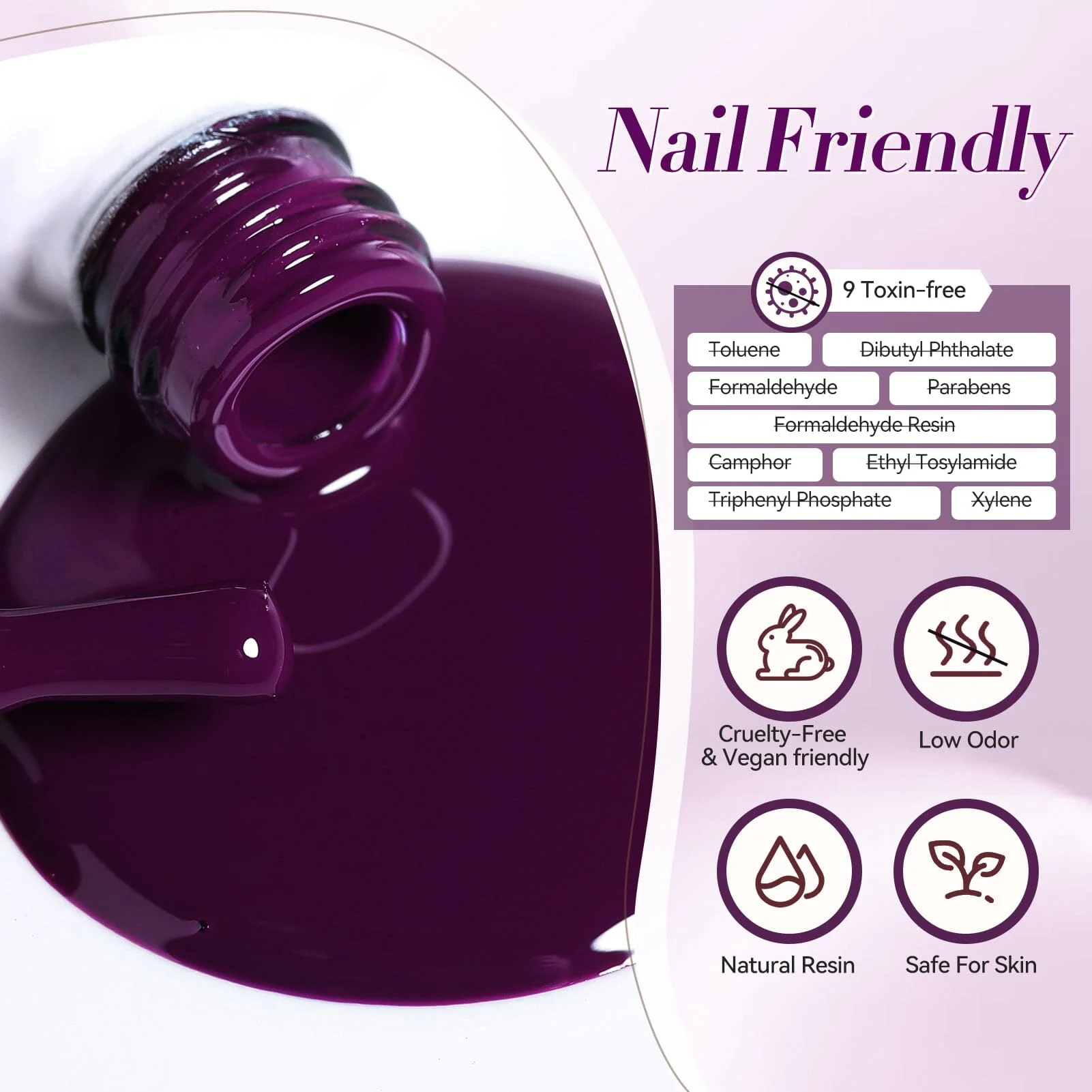 6 Colors Gel Polish S08 Lavender Mist 7ml - Image 7
