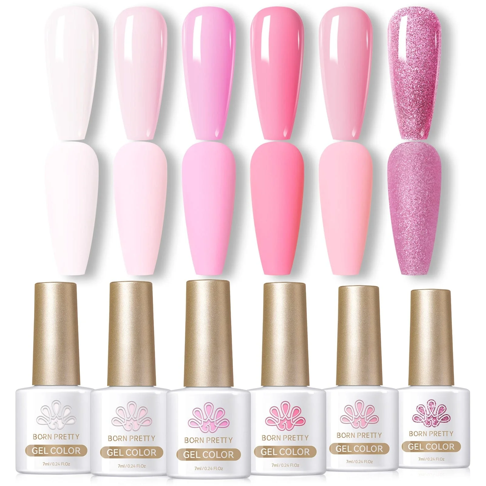 6 Colors Gel Polish S17 Pink Baby 7ml - Image 7
